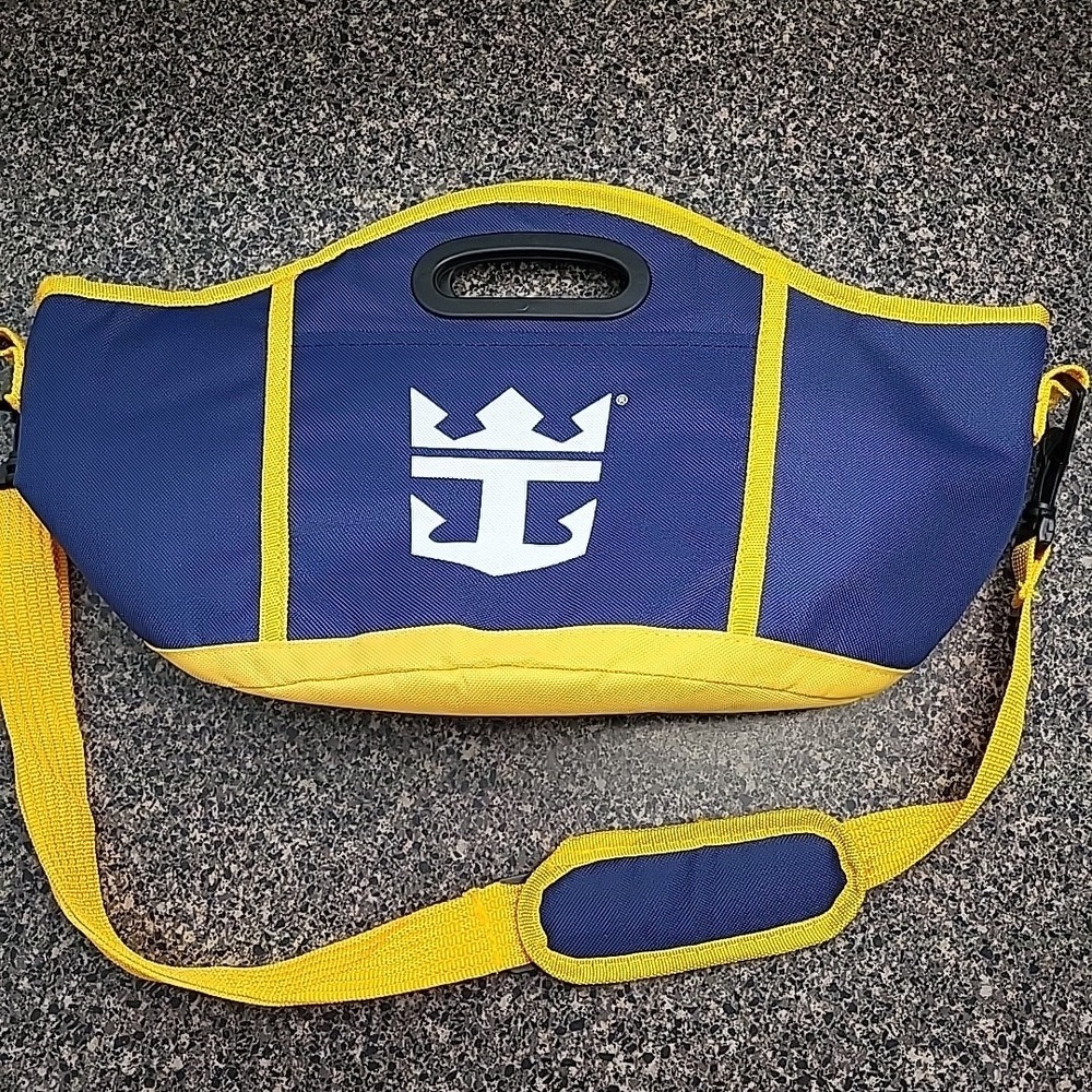Royal Caribbean Cruise Line‎ Insulated Tote Bag with Shoulder Strap Blue Yellow